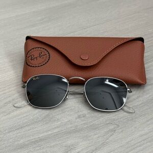 Ray-Ban Frank sunglasses, silver with blue/grey lenses